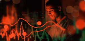 person in a data center